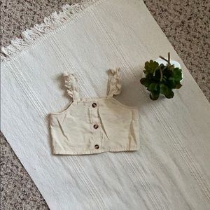 Cream crop top